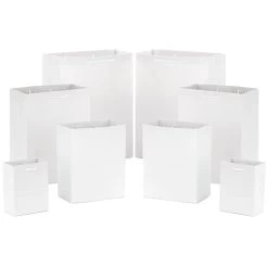 Hallmark White Assorted Sizes 8-Pack Gift Bags