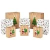 Hallmark Merry Mix 8-Pack Christmas Gift Bags, Assorted Sizes And Designs -Hallmark White and Kraft Paper Assortment Christmas Gift Bags 5XGB1410 01