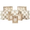 Hallmark Christmas Kraft 8-Pack Holiday Gift Bags, Assorted Sizes And Designs -Hallmark White on Kraft Paper Assortment Christmas Gift Bags 5XGB1417 01