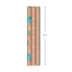 Hallmark Winter Nature Kraft Prints 3-Pack Christmas Wrapping Paper, 90 Sq. Ft. 13 Hallmark Winter Nature Kraft Prints 3-Pack Christmas Wrapping Paper, 90 Sq. Ft. -Hallmark Winter Nature 3Pack Christmas Wrapping Paper 5JXW1051 04